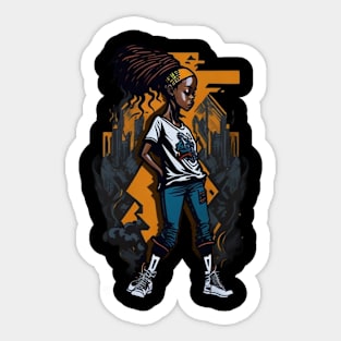 Girl hip-hop Sticker